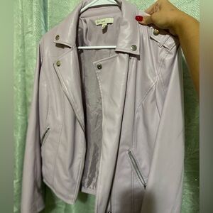 never worn, lilac purple leather jacket